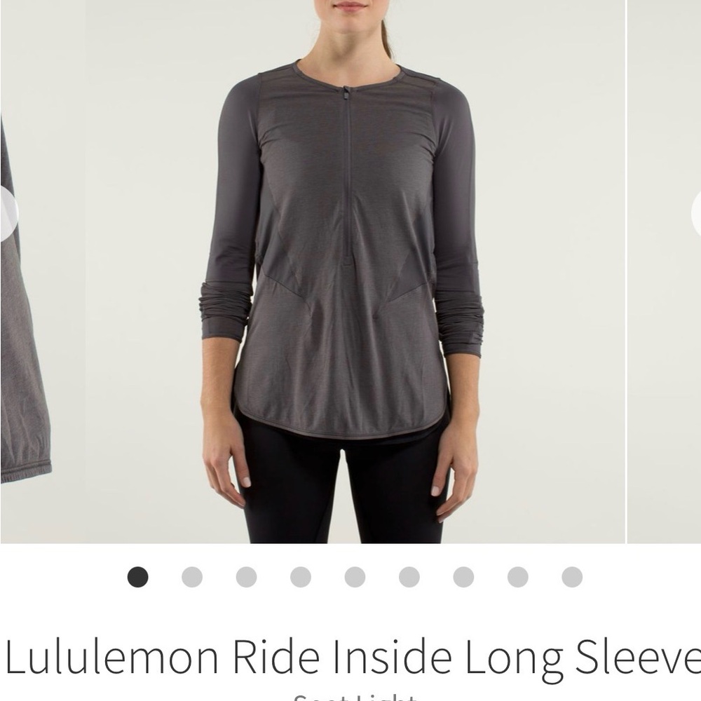 lululemon athletica Charcoal Long Sleeve Top